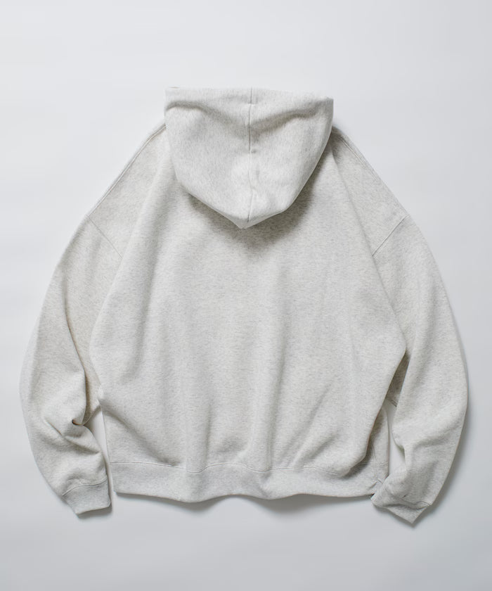 Big silhouette one-point logo pullover hoodie/hem cord/back brushed 【limited edition】