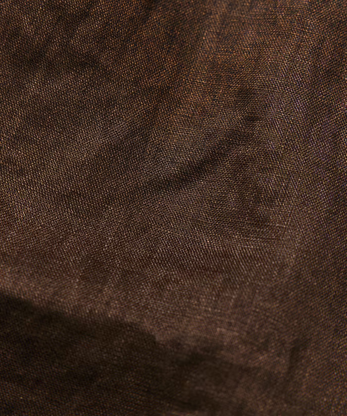 Linen Open Collar Long Sleeve Shirt