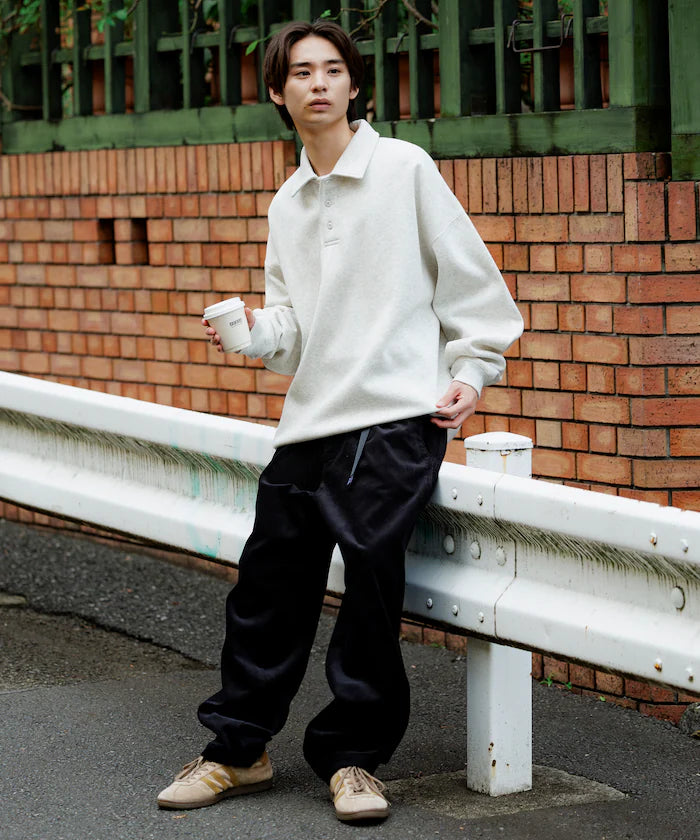 Relaxed Fit Spindle Polo Collar Sweat / Hem Code [Limited Edition]