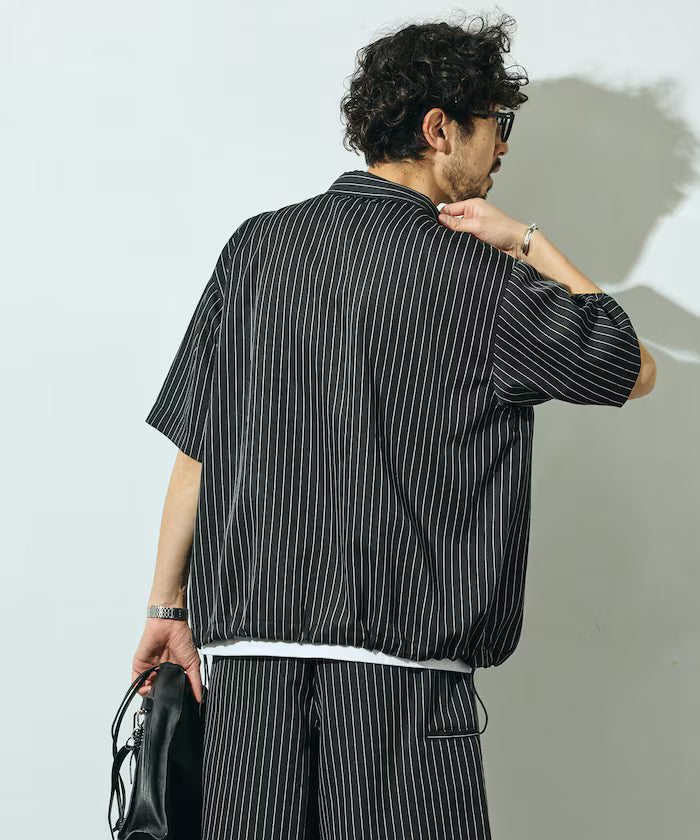 Spindle Stripe Short Sleeve Shirt / Compatible with Setup