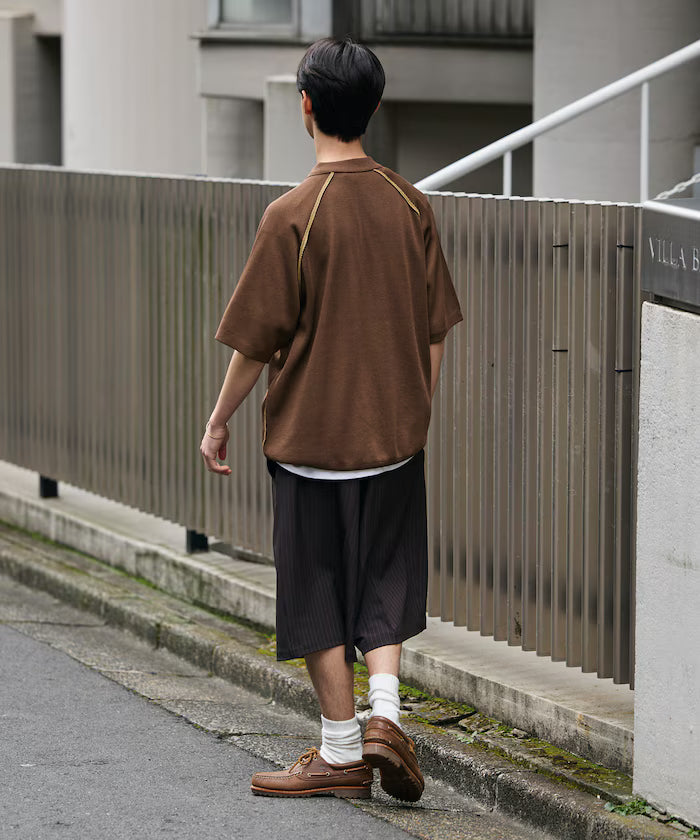 1-Tack Baggy Silhouette Slacks Short Pants