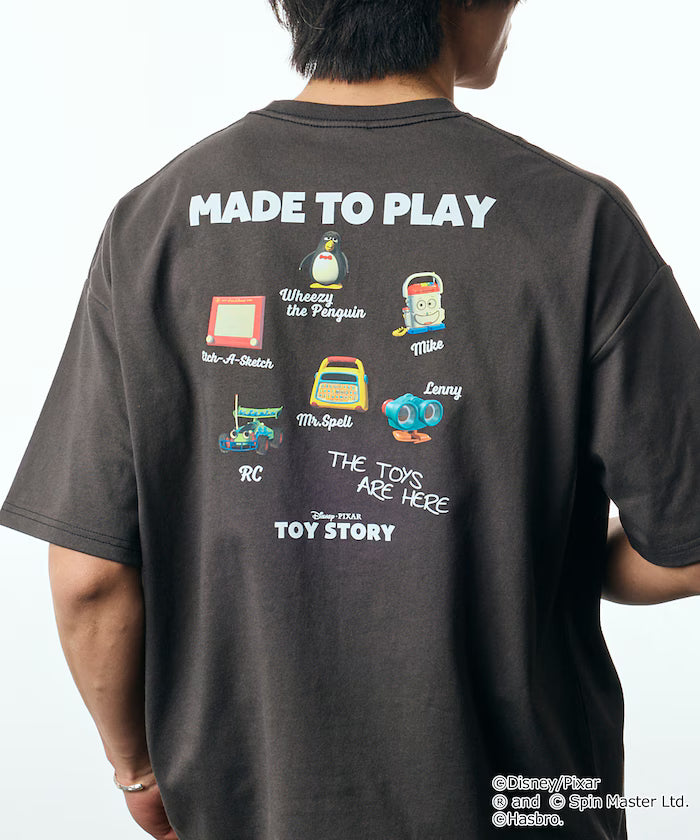 [TOY STORY] Exclusive Back Print Crew Neck T-Shirt / MADE TO PLAY [Limited Edition] - Black