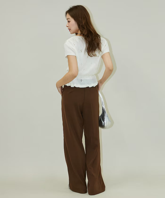 Linen Touch Eyelet Knit Cardigan Limited Edition