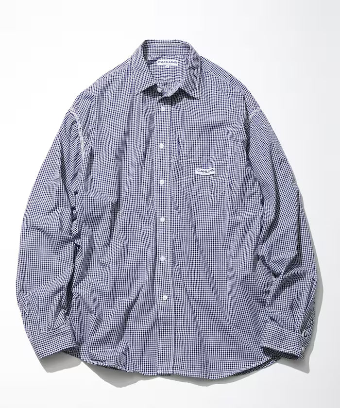 Magazine Pocket Chain Stitch Shirt - Sax Blue
