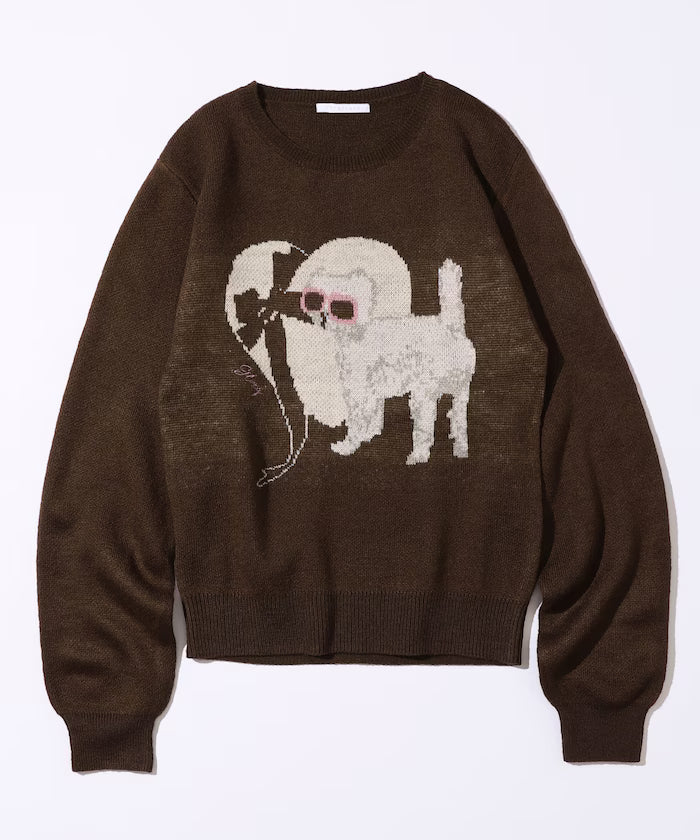 Sweat-like Animal Jacquard Knit