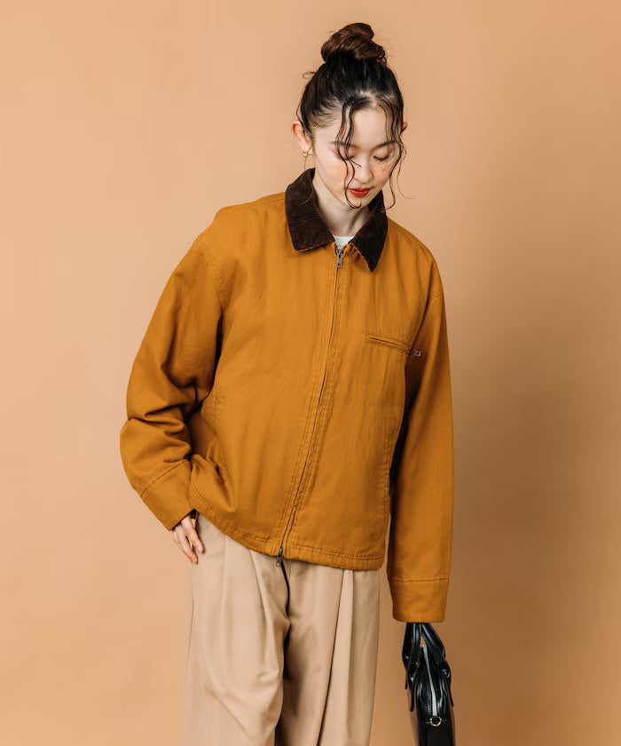 Big Silhouette Corduroy Switch Duck Blouson [Limited Edition]