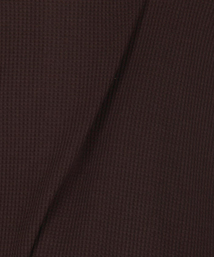 Waffle Fake Layered Henry Neck T-Shirt