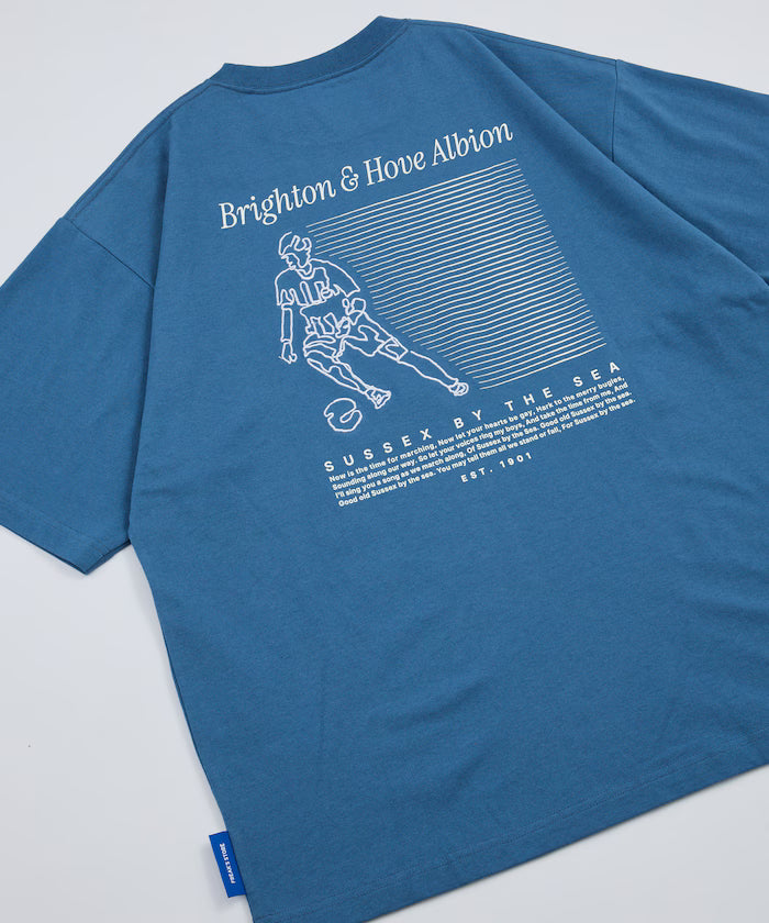 [Release on 5/22 at 12:00] Brighton & Hove Albion FC - SEAGULLS PLAYER LINE TEE - Blue