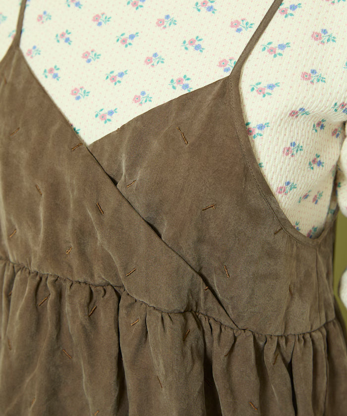 Fade-Processed Fringe Mini Dress