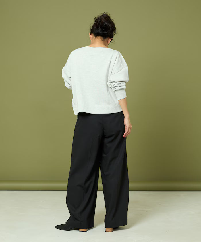 Boat Neck Short Sweatshirt
