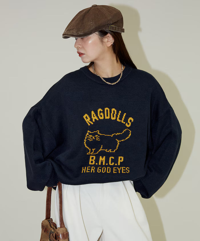 RAGDOLLS CAT Ragdoll Cat Jacquard Knit Limited Edition