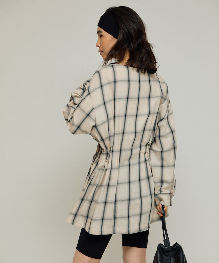 Ombre Check Tuck Shirt / Tunic