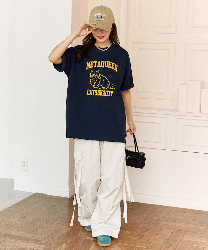 <Functional Material> METAQUEEN Cat Print T-Shirt Limited Edition