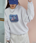 Minnie Mouse/ミニーマウス/Photo Print Crew Neck Sweat Limited Edition - Light Gray