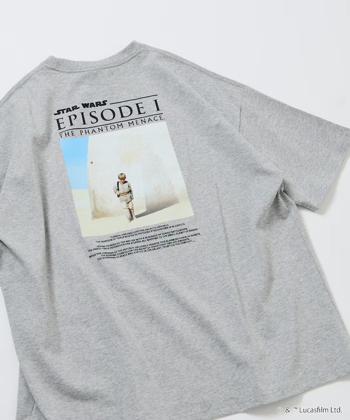 STAR WARS EPISODE 1/Star Wars Exclusive Big Silhouette Back Print Crew Neck T-shirt 【Limited Edition】