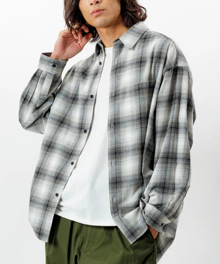 Relax Fit Relax Fit Ombre Check Flannel Shirt [Limited Edition]