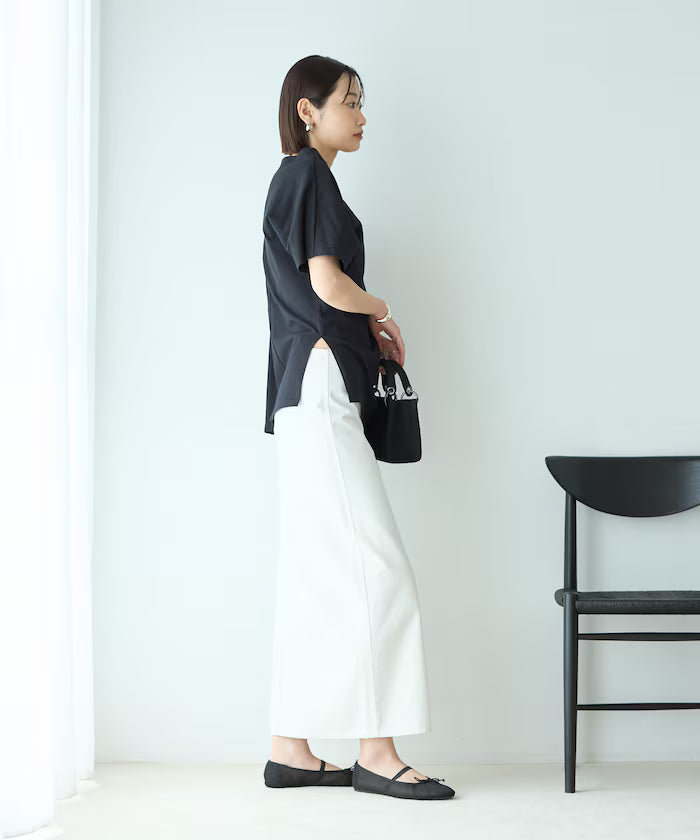 Organic Cotton Asymmetrical Draped Top