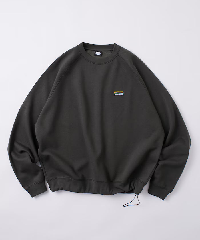 Big Silhouette One Point Logo Raglan Sleeve Spindle Sweatshirt [Limited Edition] - Charcoal Gray