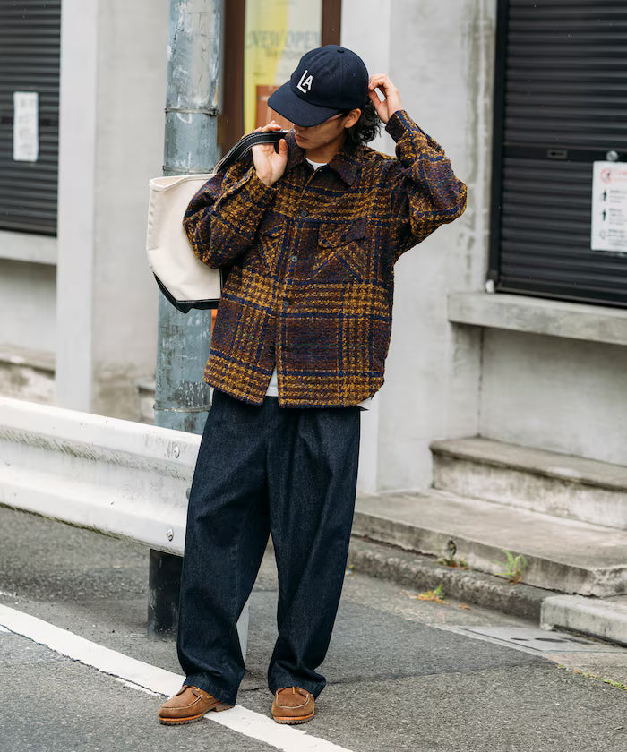 Poly Tweed CPO Check Shirt Jacket
