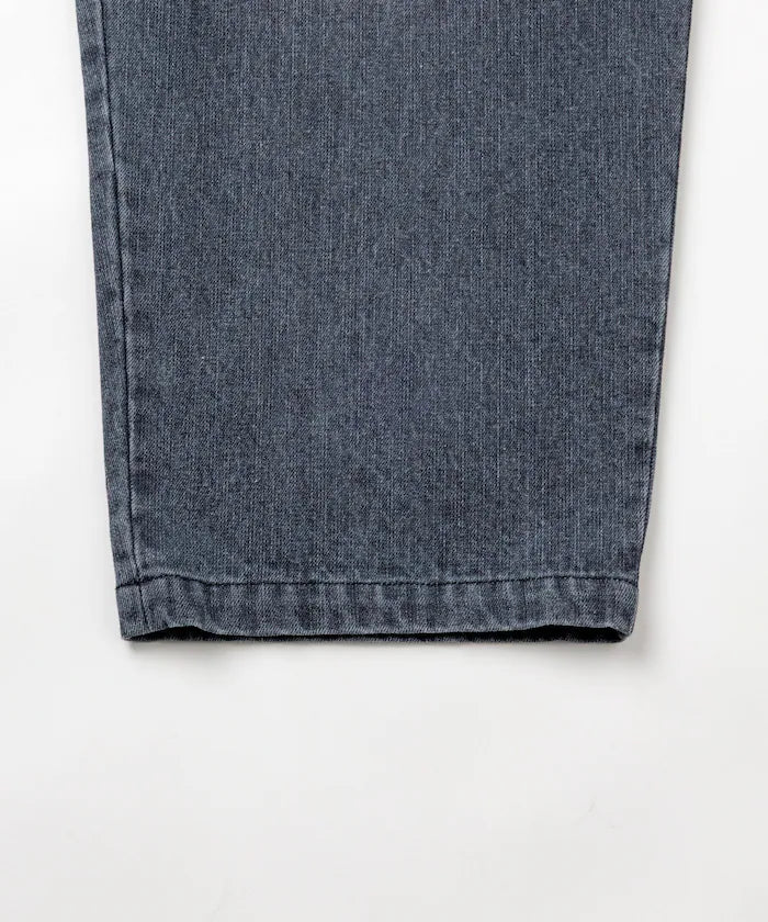 Wide Silhouette Curve Denim Pants One Wash