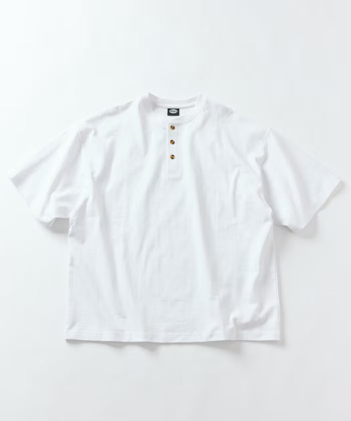 9 oz Heavyweight Big Silhouette Henley Neck T-Shirt/Heavyweight 【Limited Edition】
