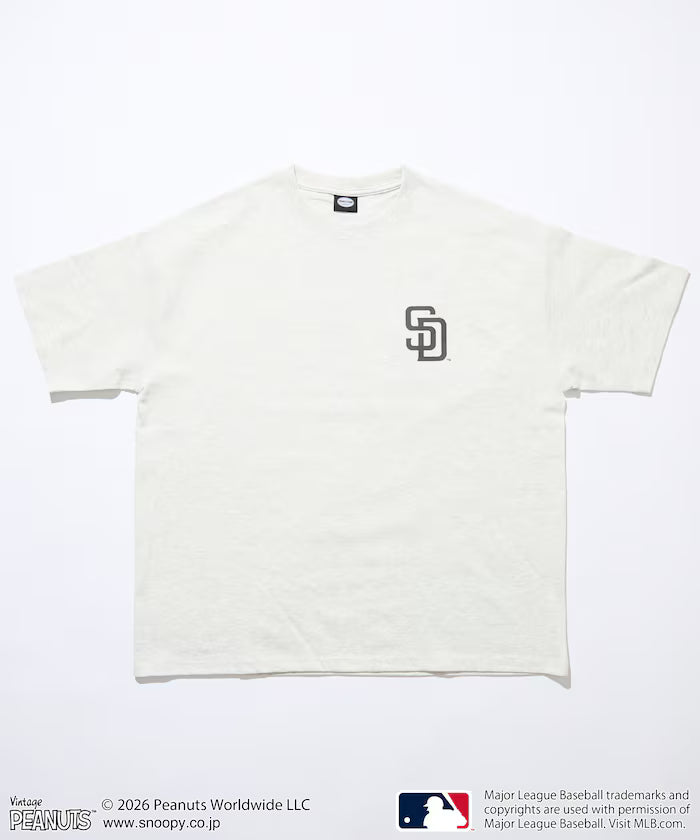 PEANUTS x MLB Exclusive Big Silhouette Back Print T-Shirt / PADRES 【Limited Edition】
