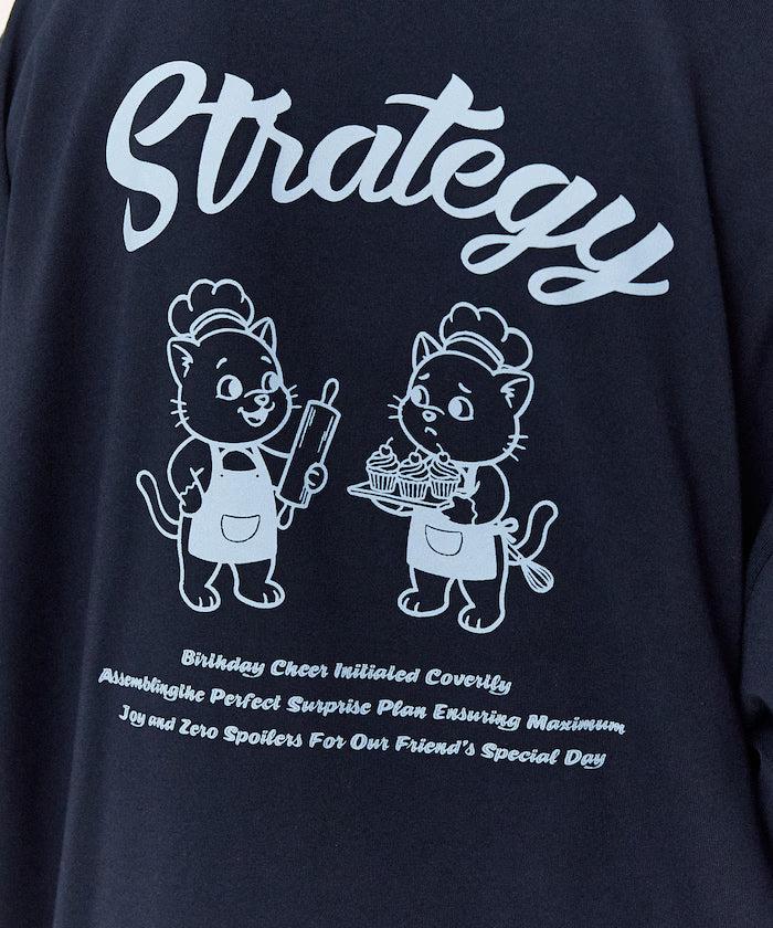 <Functional Material> STRATEGY Cat Print T-Shirt Limited Edition