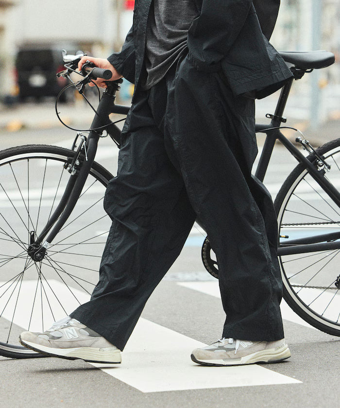 Ultra-Light Nylon Packable Wide Tapered Pants