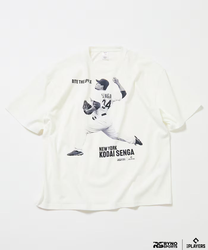 【March 5 12:00 release】MLB PLAYERS× RYNO SPORTS ×FREAK’S STORE limited edition 【SENGA】WIDE SHOT PHOTO TEE - White