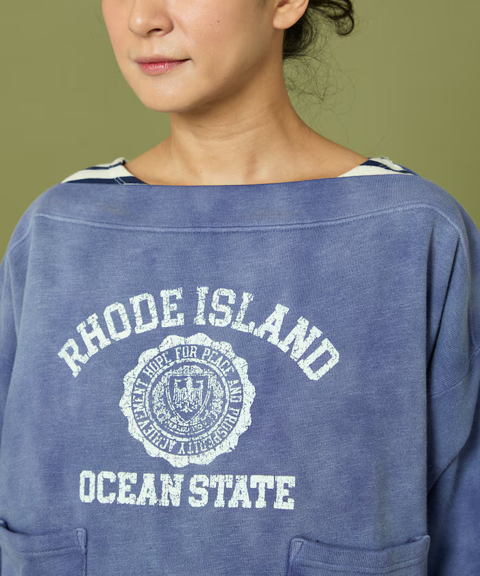 Boat Neck Short Sweatshirt