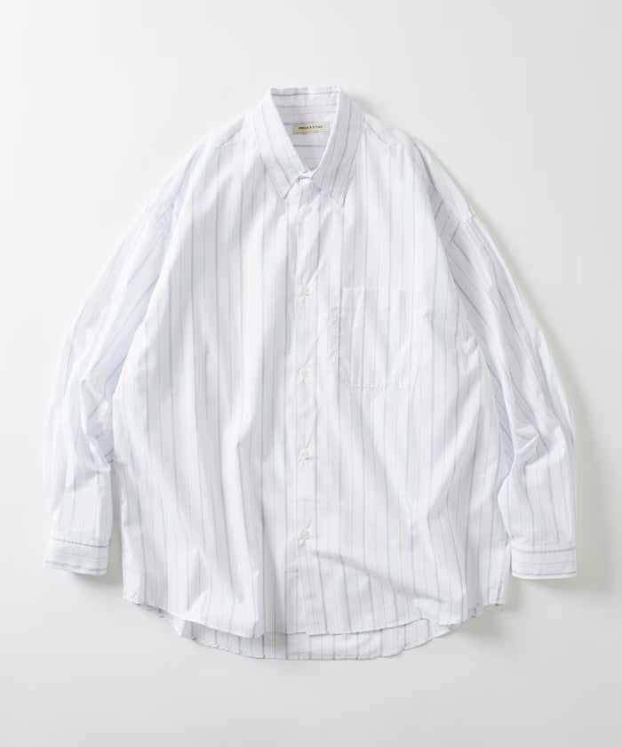 Relax Fit Relax Fit Regular Collar Shirt [Limited Edition] - White Stripe