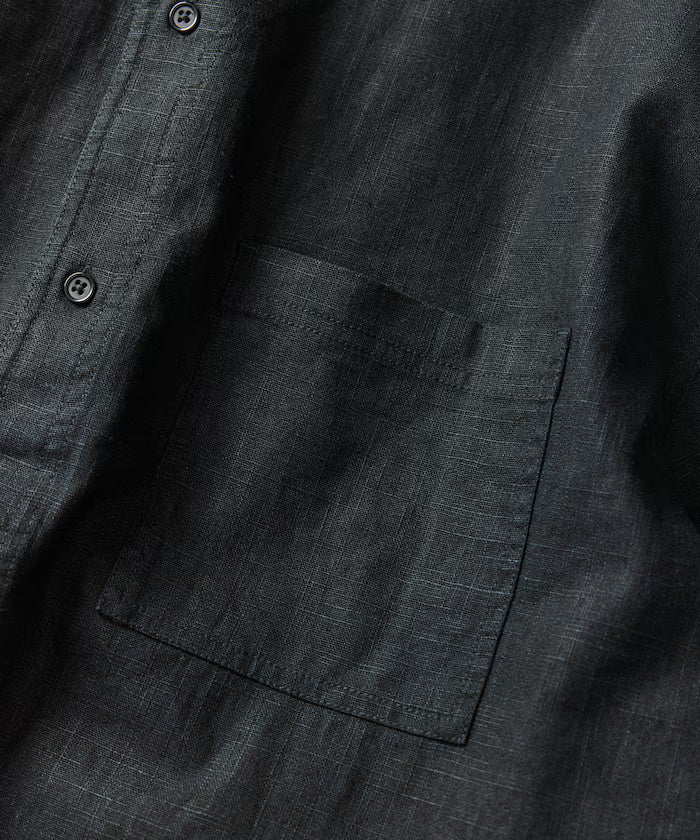LINEN COTTON V NECK SHIRT