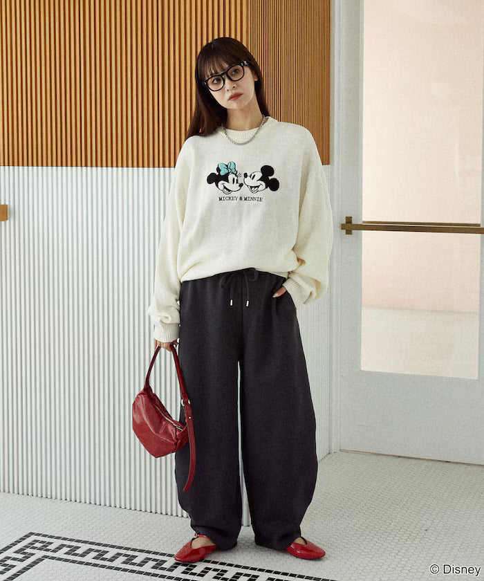 Mickey Mouse & Minnie Mouse/Mickey Mouse & Minnie Mouse/Sagara Embroidery Oversized Knit Limited Edition