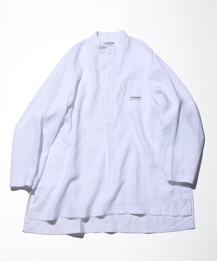 Linen Pullover Shirt - White