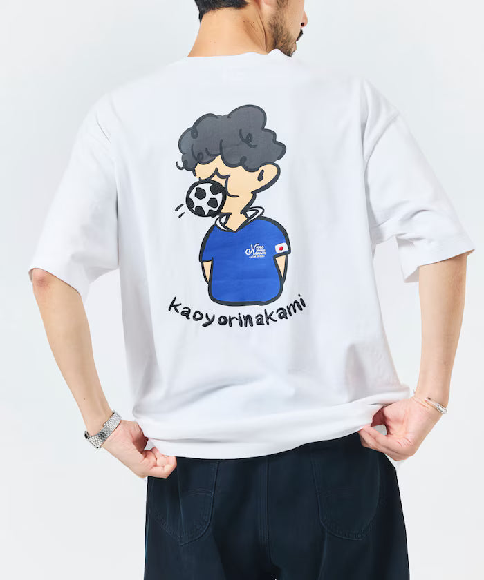 [Starting sale on May 22 at 12:00] kaoyorinakami × FREAK'S STORE/ Kaoyorinakami limited edition soccer ball boy Tee