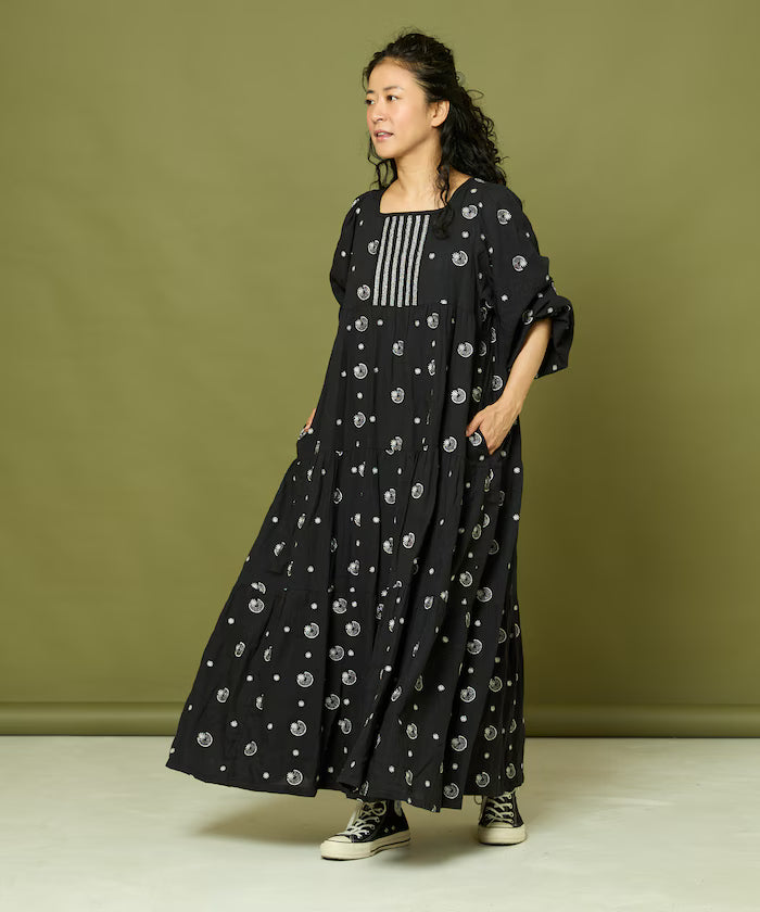 Lame Embroidered Moon & Star Dress