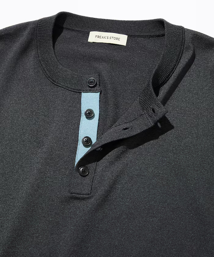 Relax Fit Relax Fit Cool Touch Color Block Henry Neck Pullover 【Limited Edition】