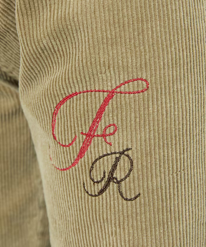 Chain Stitch Corduroy Pants