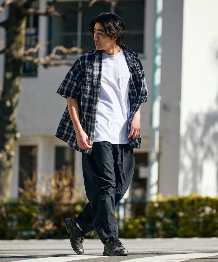 Relax Fit Regular Collar Sheer Seersucker Short Sleeve Shirt 【Limited Edition】