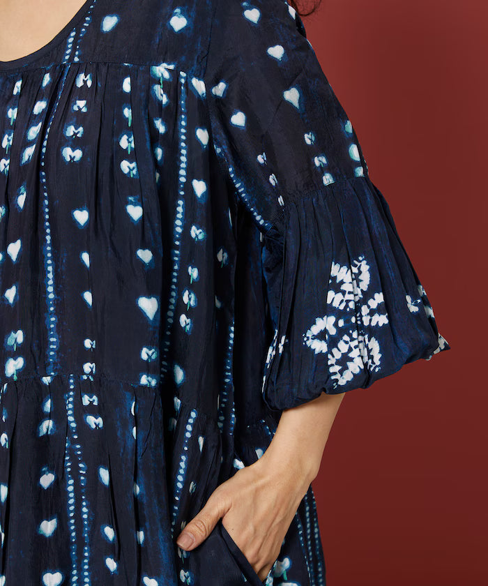 Shibori Print Tiered One Piece