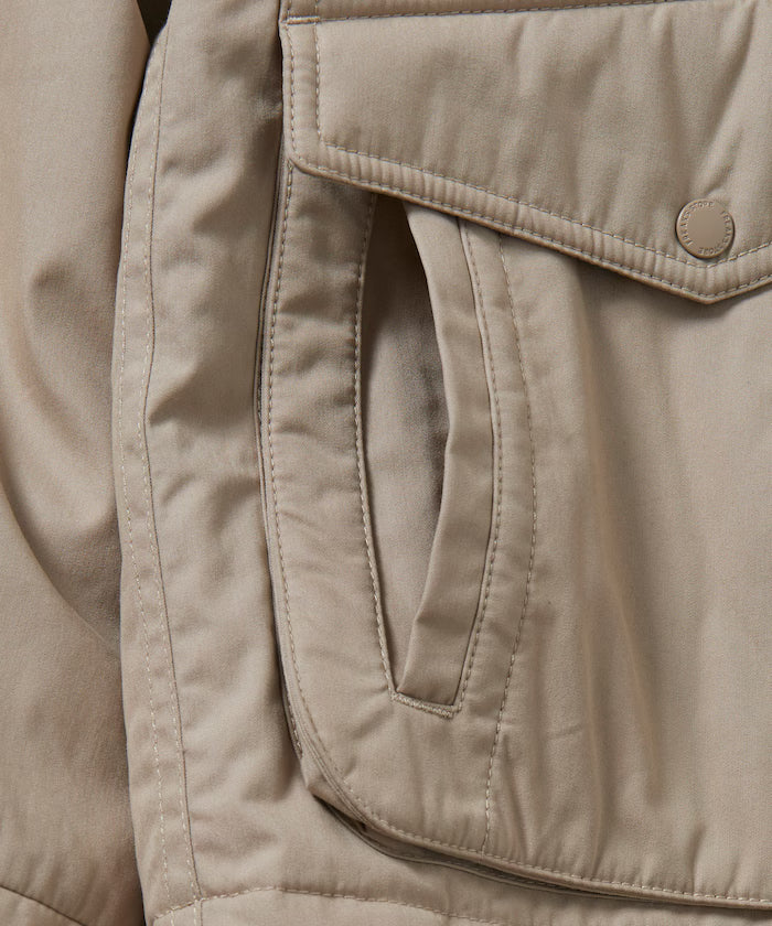 Corduroy panel cotton nylon blouson