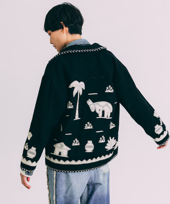 Indian Embroidery Wool Mexican Jacket