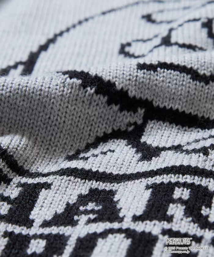 PEANUTS/Peanuts Exclusive Relaxed Fit Jacquard Crewneck Knit / Charlie Brown [Limited Edition]