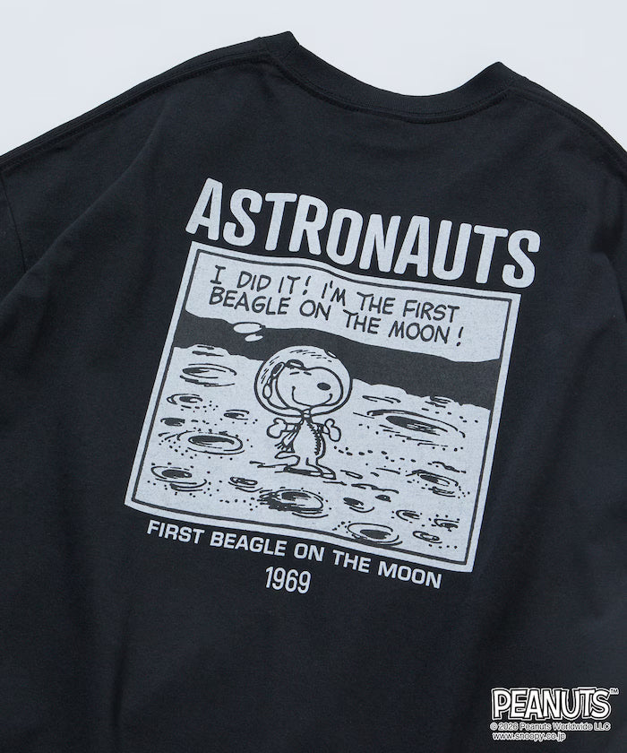 PEANUTS/Peanuts Exclusive Big Silhouette Back Print Crew Neck T-Shirt/ASTRONAUTS 【Limited Edition】