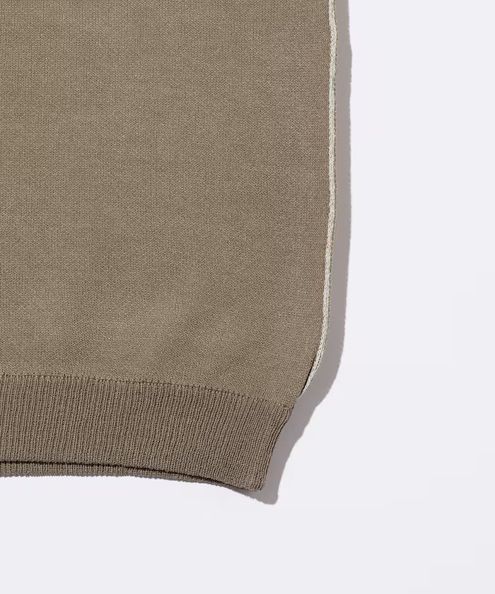 COOL TOUCH Double Face Color Polo Neck Knit Pullover Contact Cooling