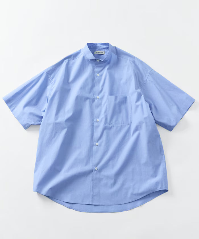 Relax Fit Relaxed Fit Band Collar Short Sleeve Shirt [Limited Edition]