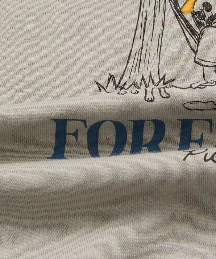 Limited Edition Relaxed Fit Back Print Crew Neck T-Shirt FOREST BATHING MAN TEE