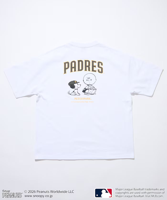PEANUTS x MLB Exclusive Big Silhouette Back Print T-Shirt / PADRES 【Limited Edition】