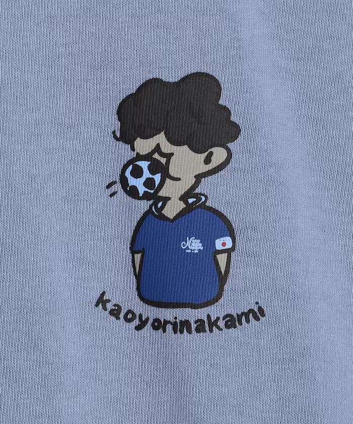 [Starting sale on May 22 at 12:00] kaoyorinakami × FREAK'S STORE/ Kaoyorinakami limited edition soccer ball boy Tee