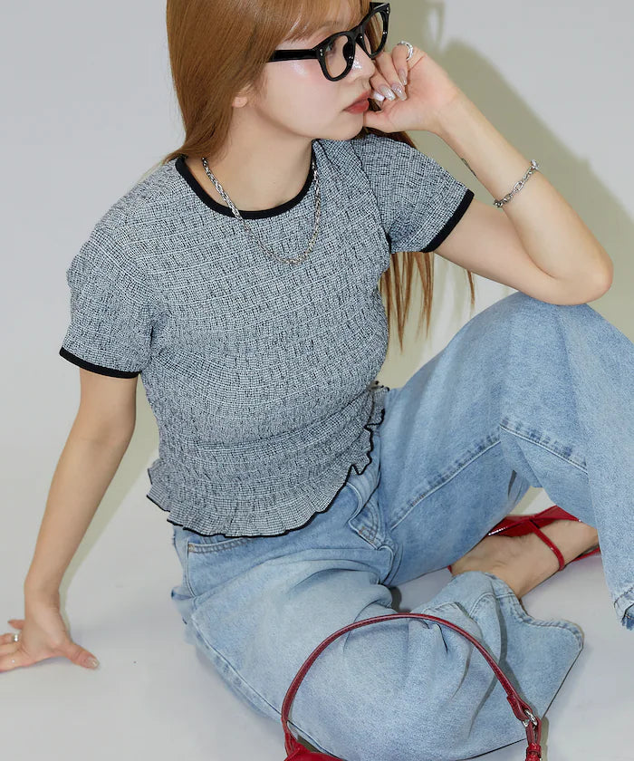 Shearing Design Check Pullover Shirt